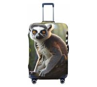 FJWSLCH Housse de bagage à queue lémurienne pour valise, approuvée par la TSA, élastique, anti-rayures, housse de protection lavable pour bagages de 45,7 à 81,3 cm, Noir , M