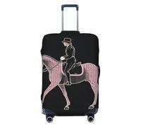 FJWSLCH Housse de bagage de dressage pour valise de dressage - Approuvée par la TSA - Élastique - Anti-rayures - Lavable - Convient aux bagages de 45,7 à 81,3 cm, Noir , M