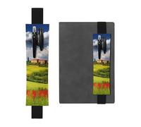FJWSLCH Porte-stylo réglable avec bande élastique - En cuir synthétique - Pochette pour stylos à couverture rigide - Porte-crayons Toscane pour ordinateur portable, peut contenir 2 à 3 stylos, noir,