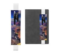 FJWSLCH Porte-stylo réglable avec bande élastique - En cuir synthétique - Pochette pour stylos à couverture rigide - Pour journal de beauté Grand Canyon - Peut contenir 2 à 3 stylos - Blanc