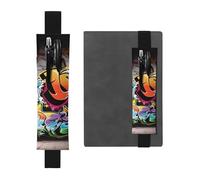 FJWSLCH Porte-stylo réglable avec bande élastique - En cuir synthétique - Pochette pour stylos à couverture rigide - Pour journal intime, graffiti, hip-hop, pour ordinateur portable, peut contenir 2 à