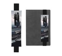 FJWSLCH Porte-stylo réglable avec bande élastique - En cuir synthétique - Pochette pour stylos à couverture rigide - Porte-crayons pour ordinateur portable - Peut contenir 2 à 3 stylos - Noir, Noir ,