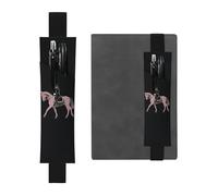 FJWSLCH Porte-stylo réglable avec bande élastique - En cuir synthétique - Pour carnet de notes, journaux, dressage, cheval, crayon - Peut contenir 2 à 3 stylos - Noir