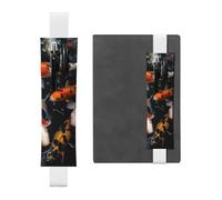 FJWSLCH Porte-stylo réglable avec bande élastique - En cuir synthétique - Pour journaux - Couverture rigide - Pour carpe koï - Peut contenir 2 à 3 stylos - Noir, blanc, Taille unique