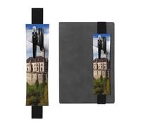 FJWSLCH Porte-stylo réglable avec bande élastique - En cuir synthétique - Pour journaux, monuments historiques de l'Arménie - Peut contenir 2 à 3 stylos - Noir, Noir , Taille unique