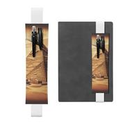 FJWSLCH Porte-stylo réglable avec bande élastique en cuir synthétique pour stylo, pochette pour journaux à couverture rigide, vintage, grande pyramide égyptienne, pour ordinateur portable, peut