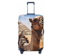 FJWSLCH Pyramid Camel Housse de bagage pour valise, approuvée par la TSA, élastique, anti-rayures, housse de protection lavable, convient aux bagages de 45,7 à 81,3 cm, Noir , XL