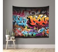 FJWSLCH Tapisserie graffiti hip-hop pour chambre à coucher, tapisseries esthétiques, tentures murales décoratives à suspendre, décoration murale, toile de fond, tapisserie murale pour dortoir, salon