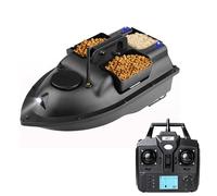 FJYAWEN Bateau amorceur de pêche 2 kg de Charge Bateau amorceur 500 m Double Moteur Détecteur de Poisson GPS Bateau amorceur Croisière Automatique/Correction d'itinéraire avec veilleuse,12000mAH