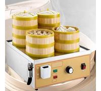 FJYAWEN Machine à Pain à La Vapeur à Deux/Quatre/Six Trous, Cuiseur Vapeur électrique Commercial, Tube en Acier Inoxydable en Forme De U, Réglage De La Température Constante De 30 à 110 ℃,B