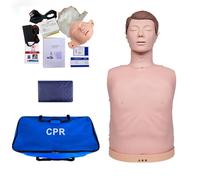 FJYAWEN Mannequins De Secourisme Demi-Corps Mannequin Rcp avec Peau du Visage Remplaçable & Sacs Pulmonaires Remplaçables & Sac De Rangement, pour L'éducation Et l'enseignement des Patients