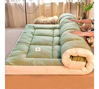 FJZF Matelas Pliable 2 Places-Tatami, Futon Japonais Tatami Doux Matelass Camping, Non Glissant et Respirant, pour Le dortoir de la Maison, Gris, 150X200cm