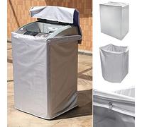 FJZFXKZL Housse Machine A Laver Roulette à rouleau automatique Sunscreen Lave-linge Lave-linge Étanche Sèche-linge Polyester Machine anti-poussière Couvercle Top Charge S/M/L/XL Housse(S)