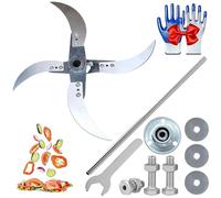 FJZFXKZL Lames de Couteau for broyeur d'herbe Domestique, Ensemble de broyeur de légumes à diamètre réglable avec 12 Trous de Montage, efficacité de Coupe améliorée for l'herbe et Les légumes(1set)