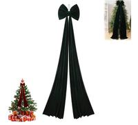 FJZFXKZL Nœuds Décoratifs Extra Larges en Velours for Noël, Grand Nœud Rouge De 79 X 16 Pouces, À Poser sur Le Sapin, La Cheminée, Le Mur Ou La Porte.(Red)