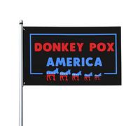 Fk Donkey Pox Donkey Pox Drapeaux américains pour chambre Teen Funny Flag Bannière extérieure pour salle de classe 3 x 5 pieds, Tapisserie américaine Donkey Pox pour salle de classe