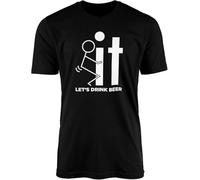 FK It Lets Drink Beer T-Shirt - Novelty Rude Booze Slogan Drinking Funny Mens 100% Combed Cotton High-Density Extreme Comfort Manches Courtes(X-Large)