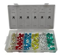 FK1 Lot de 120 fusibles plats en plastique pour véhicule 11 mm 5-30 ampères dans boîte de rangement