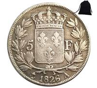 FKaiYin 1826 Grandes pièces françaises sculptées historiques - Pièce commémorative romaine - Pièce d'Europe non circulée + sac KaiKBax - Outil pédagogique pour les enfants Expérience future