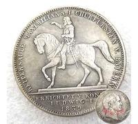 FKaiYin 1839 Ancienne pièce de monnaie de chevalier allemande - Pièce de monnaie de l'Empire allemand - Pièce de monnaie originale originale - Cadeau commémoratif pour papa/ami/mari Expérience future