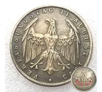 FKaiYin 1923 Anciennes pièces de monnaie allemande anciennes 3 marques - Empire allemand - Pièce ancienne non circulée - Excellente pièce commémorative - Cadeau pour papa/ami/mari