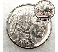 FKaiYin Buffalo Pièce de monnaie ancienne en nickel 1915 US Hobo Nickel, cadeau commémoratif pour papa/petit ami/mari