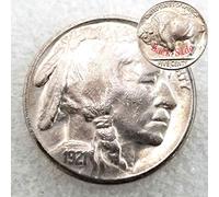 FKaiYin Pièce de monnaie en nickel vieille pièce de monnaie 1921 Hibo américain en nickel 5 CENTS Morgan Dollar - Cadeau commémoratif pour papa/petit ami/mari Expérience future