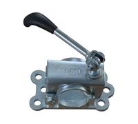 FKAnhängerteile 1 pièce - Support de roue jockey Knott - En fonte - LBG48 - Levier pliable - Pour tube extérieur de 48 mm de diamètre.