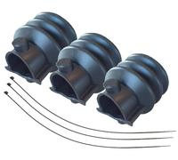 FKAnhängerteile Knott Lot de 3 soufflet de soufflet pour KR + KF7,5 KF13 KF17 KF20 + serre-câbles