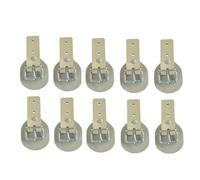 FKAnhängerteile Lot de 10 bouchons de boucle avec boucle à enrouler et tapis de grattage Beige