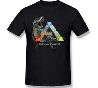 FKASBOOLK Ark Tshirt Survival Short T-Shirt Evolved SP@Or@TS Men Tops Short Sleeve T-Shirt Black Mens