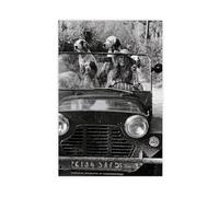 FKBALCZ Brigitte Bardot avec des chiens Affiche sur toile, affiche murale amusante avec animaux Impression décorative Image peinte pour salon ou chambre Décoration 50 x 75 cm