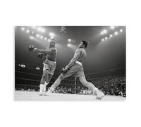 FKBALCZ Impression sur toile Muhammad Ali contre Joe Frazier - Décoration murale pour salon, chambre à coucher - 50 x 75 cm