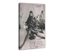 FKBALCZ Mini affiche vintage originale de magazine Clipping - Sonny et Cher Vogue Shoot, Hollywood, milieu des années 1960, décoration de chambre, bureau, cadeau (60 x 90 cm)