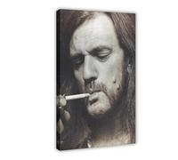 FKBALCZ Mini poster vintage original de magazine Clipping - Lemmy (Motorhead), janvier 1991 - Impression sur toile - Décoration murale pour salon, chambre à coucher - 20 x 30 cm