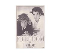 FKBALCZ Mini poster vintage original de magazine Clipping - Wham! - Freedom - Impression sur toile - Décoration murale pour salon, chambre à coucher - 60 x 90 cm