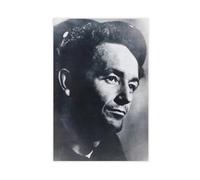 FKBALCZ Mini poster vintage original sur toile avec clip de magazine Woody Guthrie - Décoration murale pour salon, chambre à coucher - 60 x 90 cm