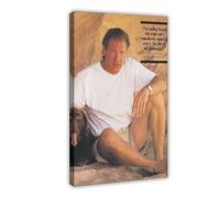 FKBALCZ Mini poster vintage original sur toile clipping de magazine Harrison Ford - Décoration murale pour salon, chambre à coucher - 60 x 90 cm