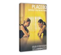 FKBALCZ Mini poster vintage original sur toile pour magazine Clipping - Placebo - Without You I'm Nothing - Décoration murale pour salon, chambre à coucher - 50 x 75 cm