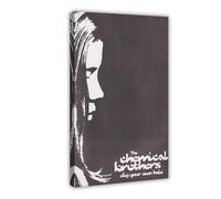 FKBALCZ Mini poster vintage original sur toile « The Chemical Brothers » de Magazine Clipping - Creusez votre propre trou - Décoration pour chambre à coucher, bureau, chambre, cadeau - 50 x 75 cm