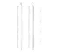 Fkereg Baguette de store de 60 cm de long avec 5 crochets, 2 pièces de rechange pour tringle d'inclinaison blanche, pour rideau de fenêtre