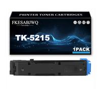 FKESABJWQ Cartouche Toner TK-5215 | Cartouches Toner TK-5215K TK-5215C TK-5215M TK-5215Y pour Kyocera TASKalfa 406ci Imprimantes,Cyan-1 Pack