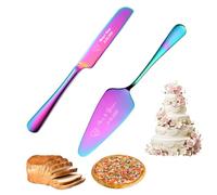 FKF Couteau et Serveur pour gâteaux de mariage, Vaisselle avec gravure de texte et de logo personnalisée, Set De Coupe et Tranche pour, Convient pour les fêtes, les pique-niques (Couleur)