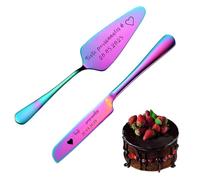 FKF Ensemble Couteaux et de Serveurs à Gâteau Mariage Personnalisés, Ensemble Sculpture et de Découpe de Gâteau Personnalisé, Cadeau Personnalisé pour Anniversaire, Saint-Valentin ou Noël (Couleur)