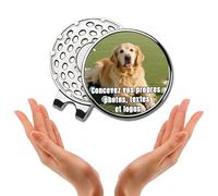FKF Marqueur de Balle de Golf personnalisé, Pince à Chapeau magnétique personnalisée avec Photos et Logos, Un Excellent Choix de Cadeau pour Les golfeurs, Les débutants et Les Petits Amis (Style 4)