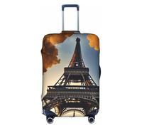 FKGKDF Belle housse de bagage imprimée Tour Eiffel Paris pour valises, étui de voyage, installation simple et pratique, blanc, X-Large, Tendance