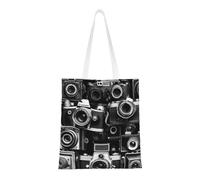 FKGKDF Camera Collection Sac fourre-tout en toile polyester avec poignées renforcées, réutilisable
