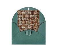 FKGKDF Carte de vœux avec imprimé liège de vin, papier nacré avec enveloppe, pour Noël/anniversaire/Saint-Valentin