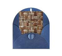 FKGKDF Carte de vœux avec imprimé liège de vin, papier nacré avec enveloppe, pour Noël/anniversaire/Saint-Valentin