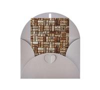 FKGKDF Carte de vœux avec imprimé liège de vin, papier nacré avec enveloppe, pour Noël/anniversaire/Saint-Valentin